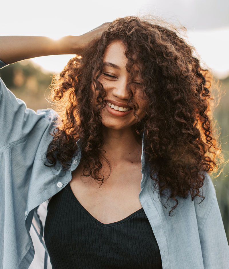 Photo of a girl smiling
